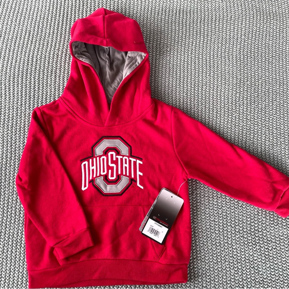 Colosseum Kids Red Ohio State Hoodie